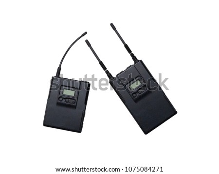 Wireless microphone transmitter over white