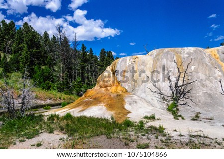 Orange Spring Mound in Mammoth Hot Springs, Yellowstone National Park