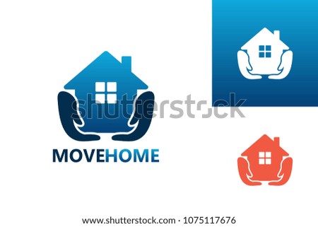 Move Home Logo Template Design Vector, Emblem, Design Concept, Creative Symbol, Icon
