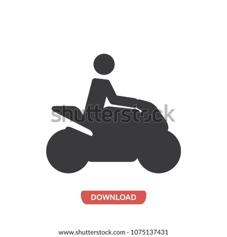 Motorcycle travel vector icon 