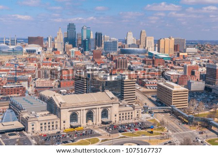 View of Kansas City skyline in Missouri, United State