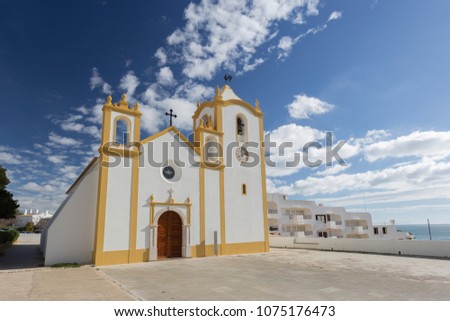 Church of Light located in the village of Luz in Lagos in the Algarve Region, Portugal Royalty-Free Stock Photo #1075176473