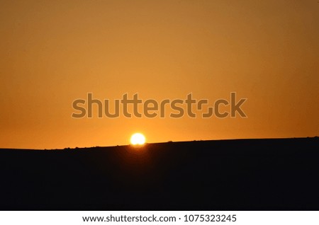 Sunrise in the Desert Sand Dunes