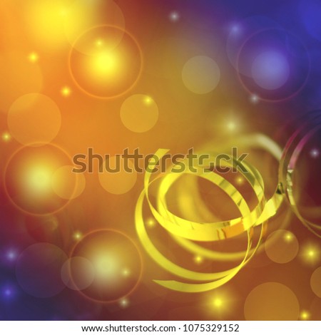 Party Background with colorful lights and serpentine