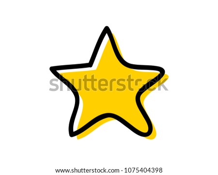 Vector of star icon. Doodle. Simple illustration. Vector illustration. EPS 10.