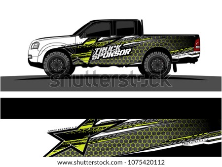 Car graphic vector. abstract star shape with grunge camouflage design for vehicle vinyl wrap 
