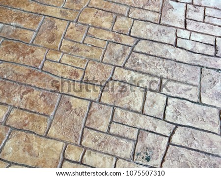 Stamp concrete floor background pattern texture