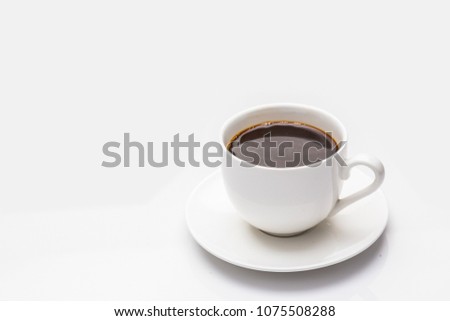 Cup Coffee Isolated on white background.