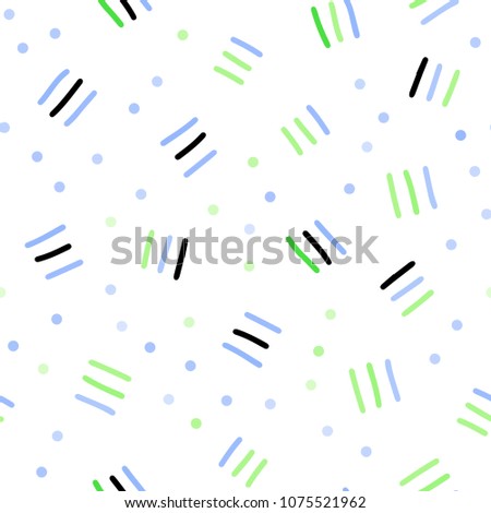 Light Blue, Green vector seamless template with geometric lines. Seamless Illustration with set of abstact gradient lines. Pattern for design of fabric, wallpapers.