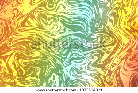Light Green, Yellow vector pattern with curved circles. Shining illustration, which consist of blurred lines, circles. The elegant pattern for brand book.