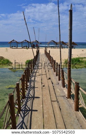 Bridge over the beach