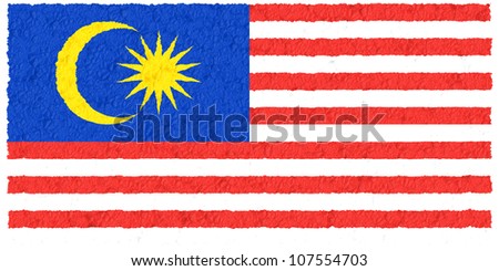 Crumple grunge flag of Malaysia