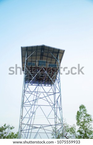 Water tank, water tank and Bluesky,Thailand.