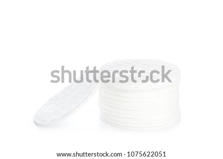 Cotton pads isolated on white background