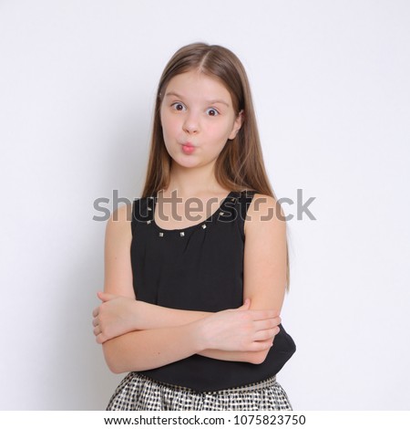 Cute teen girl portrait