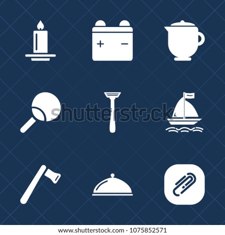 Premium set with fill icons. Such as energy, electricity, pong, clip, wax, paperclip, wind, pot, ping, tool, candlelight, glowing, food, ball, candle, full, paper, power, tennis, construction, cup
