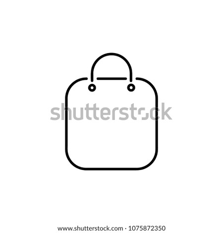 Shopping bag icon, isolated on white background