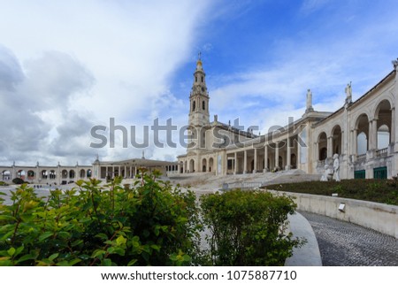 Sanctuary of Fátima in the municipality of Ourem, Portugal Royalty-Free Stock Photo #1075887710