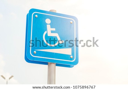 Signage for disabled