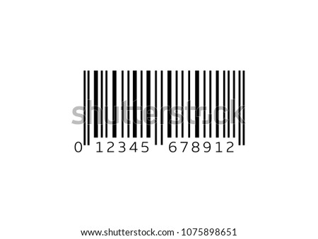 Simple bar code isolated over white background