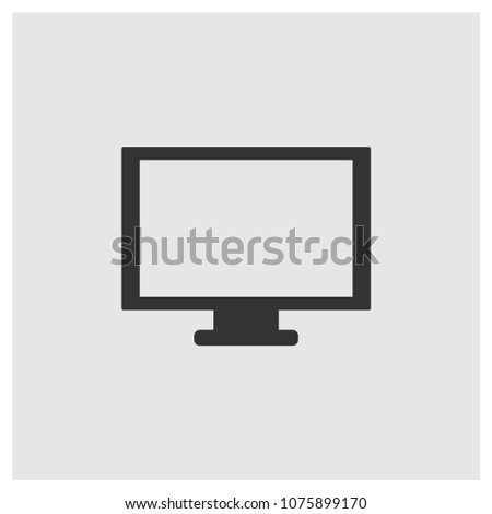Computer sign icon in trendy flat style isolated on grey background, monitor symbol vector illustration for web