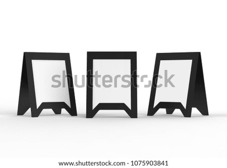 Street Stand Mockup isolated on white background, 3d illustration.  