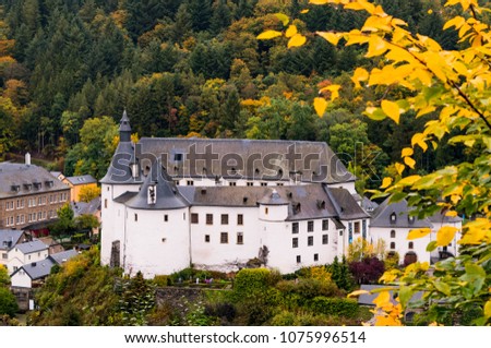 Clervaux castle in autumn, the picture was taken in October 2017