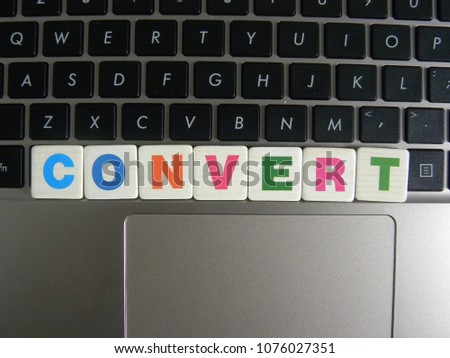 Word Convert on keyboard background