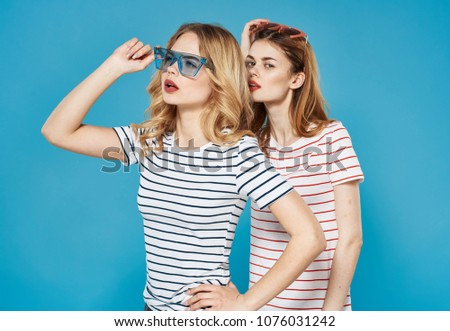fashionable woman in glasses, on...                           