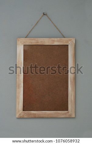 Wooden Rustic Frame. Isolated rustic Wooden Background Empty copy space Text Mesage Image