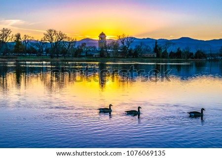 Beautiful Sunset in Denver, Colorado