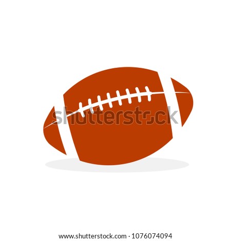 Rugby ball icon. Sport clipart isolated on white background