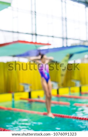 Jumping in the pool background