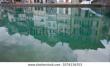 water reflection in Thun, Switzerland