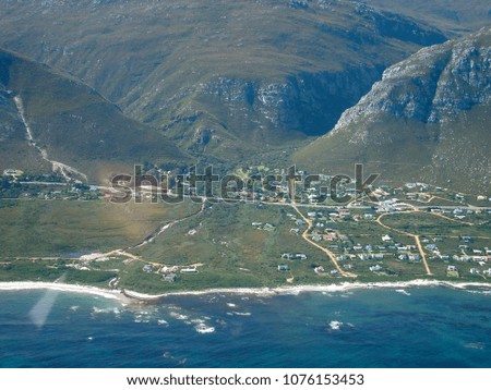 False bay coast line from the air