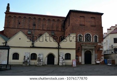 Stara Synagoga, Krakow, Poland Royalty-Free Stock Photo #1076177870