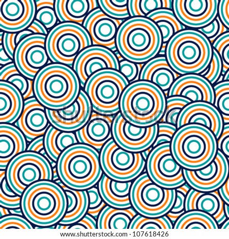 Abstract seamless pattern with bright circles