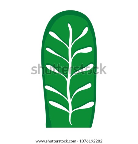 cute nature leaf style of tree