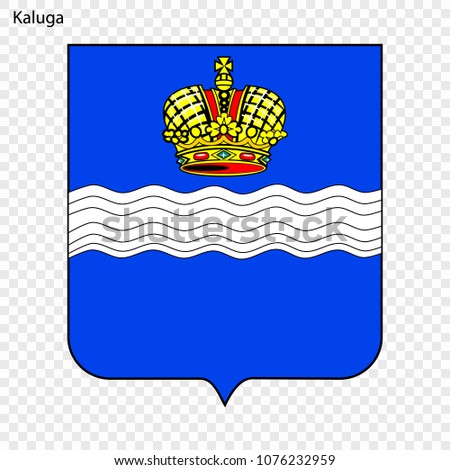 Emblem of Kaluga. City of Russia. Vector illustration
