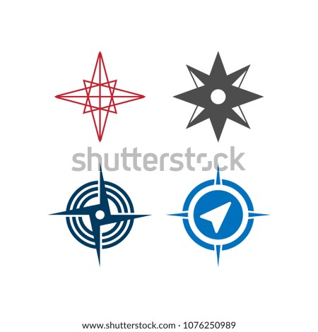 Compass logo icon design concept