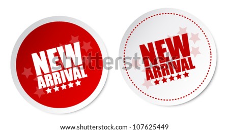 New arrival stickers Royalty-Free Stock Photo #107625449
