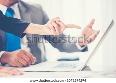 image of business concept with business man in modern business office