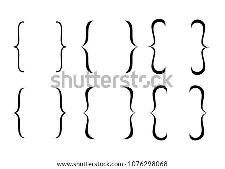 Bracket set vector collection Royalty-Free Stock Photo #1076298068