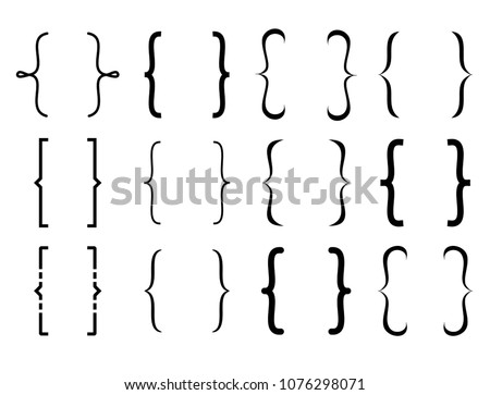 Bracket set vector collection Royalty-Free Stock Photo #1076298071