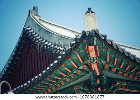 korea traditional style roof