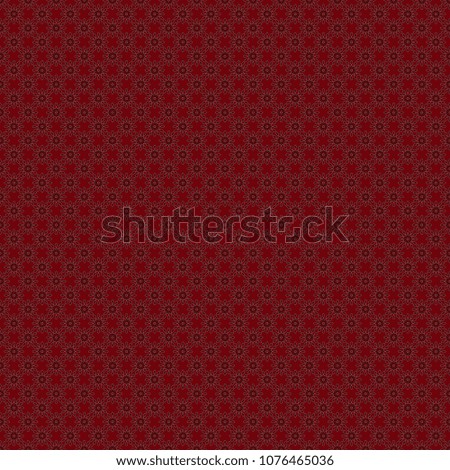Vector floral medallions seamless pattern in red, brown and gray colors.