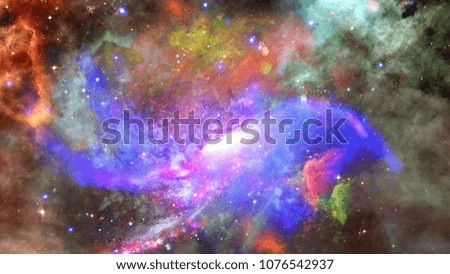 Nebula and galaxy in space. Elements of this image furnished by NASA.