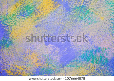 Abstract acrylic hand-painted background, fragment of wall interior