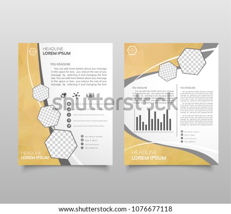 Modern triangle presentation template. Business design background, brochure or flyer concept or geometric web banner. vector illustration.