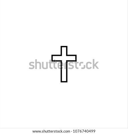 Religion cross icon vector